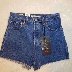Levi's Ribcage Women's Shorts, 28 denim, button fly